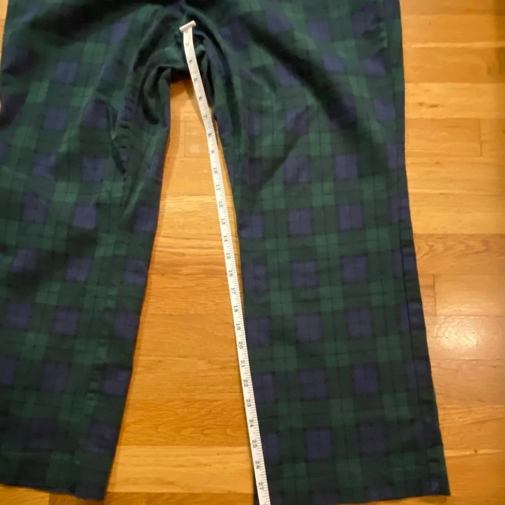 Plaid Green and Blue Croft and Barrow Pants - Picture 10 of 12